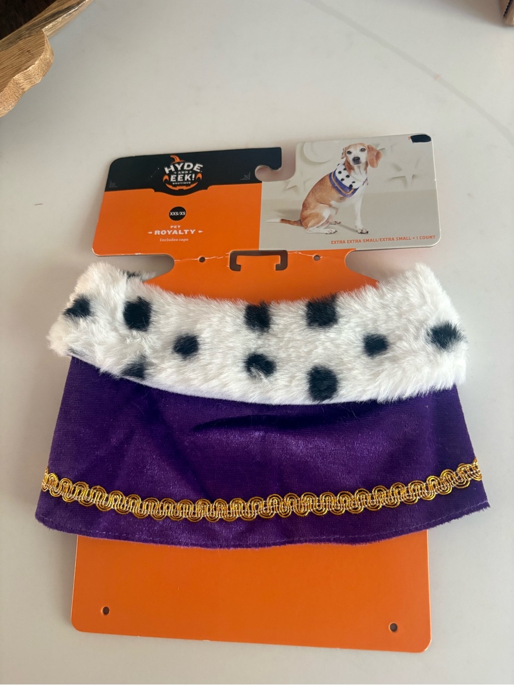 Target Purple Faux Fur Royalty Pet Collar Accessory
